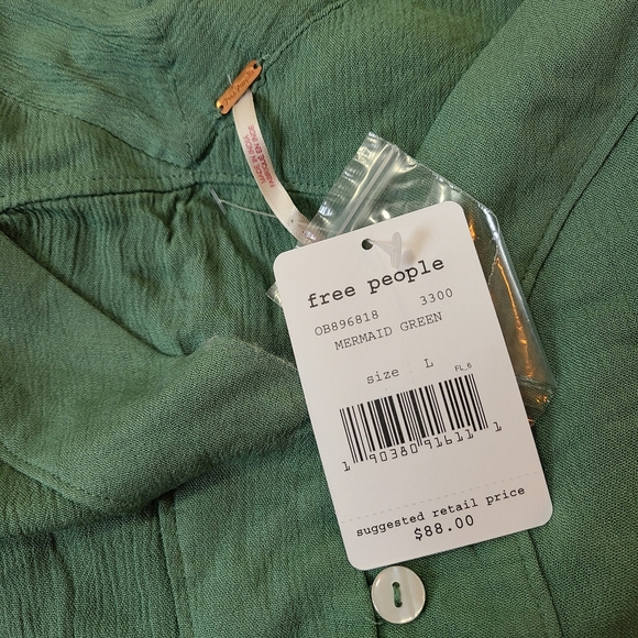 NWT FREE PEOPLE Mermaid Green ROMY Mini Dress - Picture 4 of 5